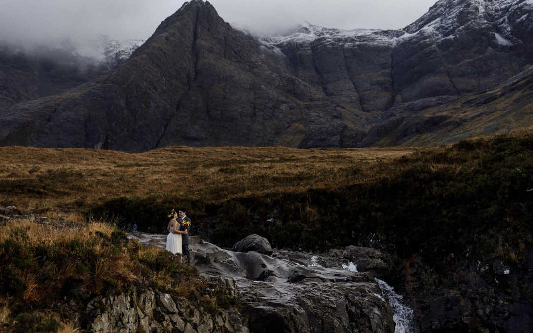 A winter elopement at the Fairy Pools
